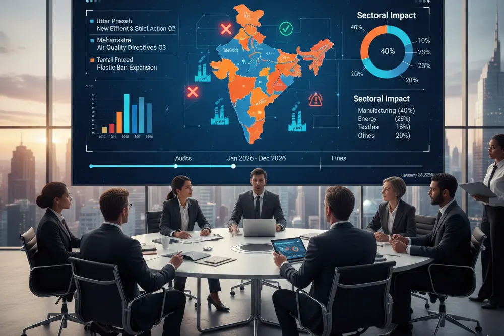 CPCB and SPCB compliance action snapshot 2026 India infographic