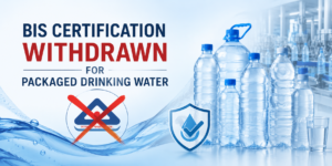 BIS Certification Withdrawn for Packaged Drinking Water Now Regulated Under FSSAI