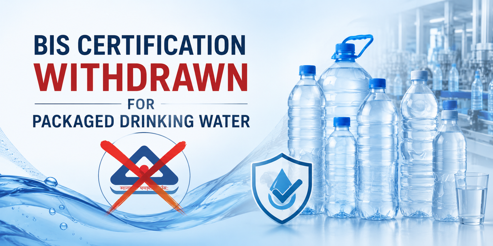 BIS Certification Withdrawn for Packaged Drinking Water Now Regulated Under FSSAI
