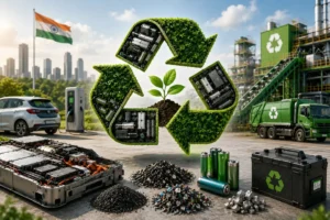 Battery recycling and resource recovery in India.