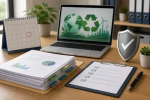 EPR compliance documents and sustainability reporting workspace.