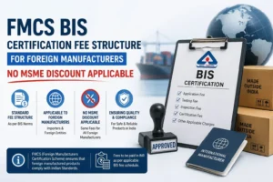 FMCS BIS certification fees for foreign manufacturers infographic