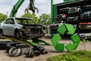End-of-life vehicle recycling and dismantling facility.