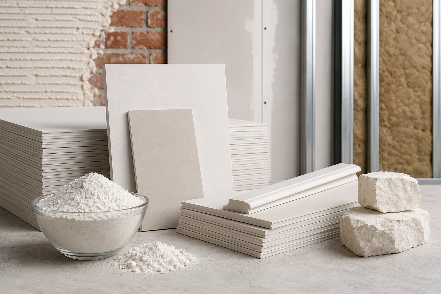 Gypsum boards and plaster materials for BIS certification.